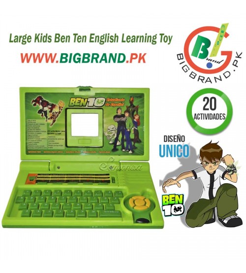 Large Ben 10 English Learning Kids Educational Laptop
